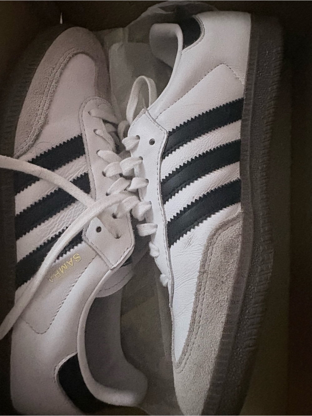 adidas Kids White Sneakers with Black Stripes